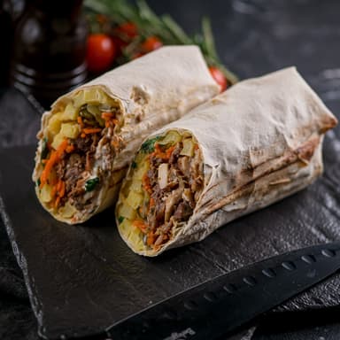 Шаурма телятина в звичайному лаваші